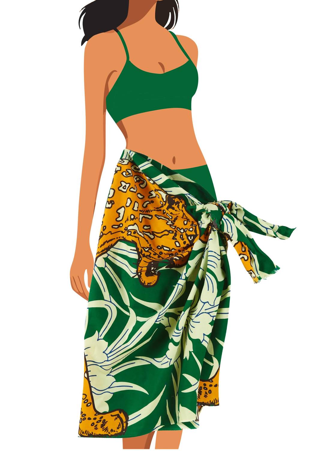 Thomas Paul - Women's Leopard Jungle Voile Shawl