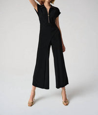 Joseph Ribkoff - Silky Knit Culotte Jumpsuit with Gold Zipper
