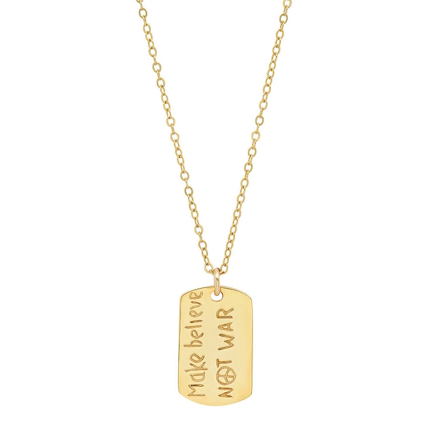 Jessica Elliot - Women's Vermeil "Resolutions we can all keep" Dogtags Max Necklace