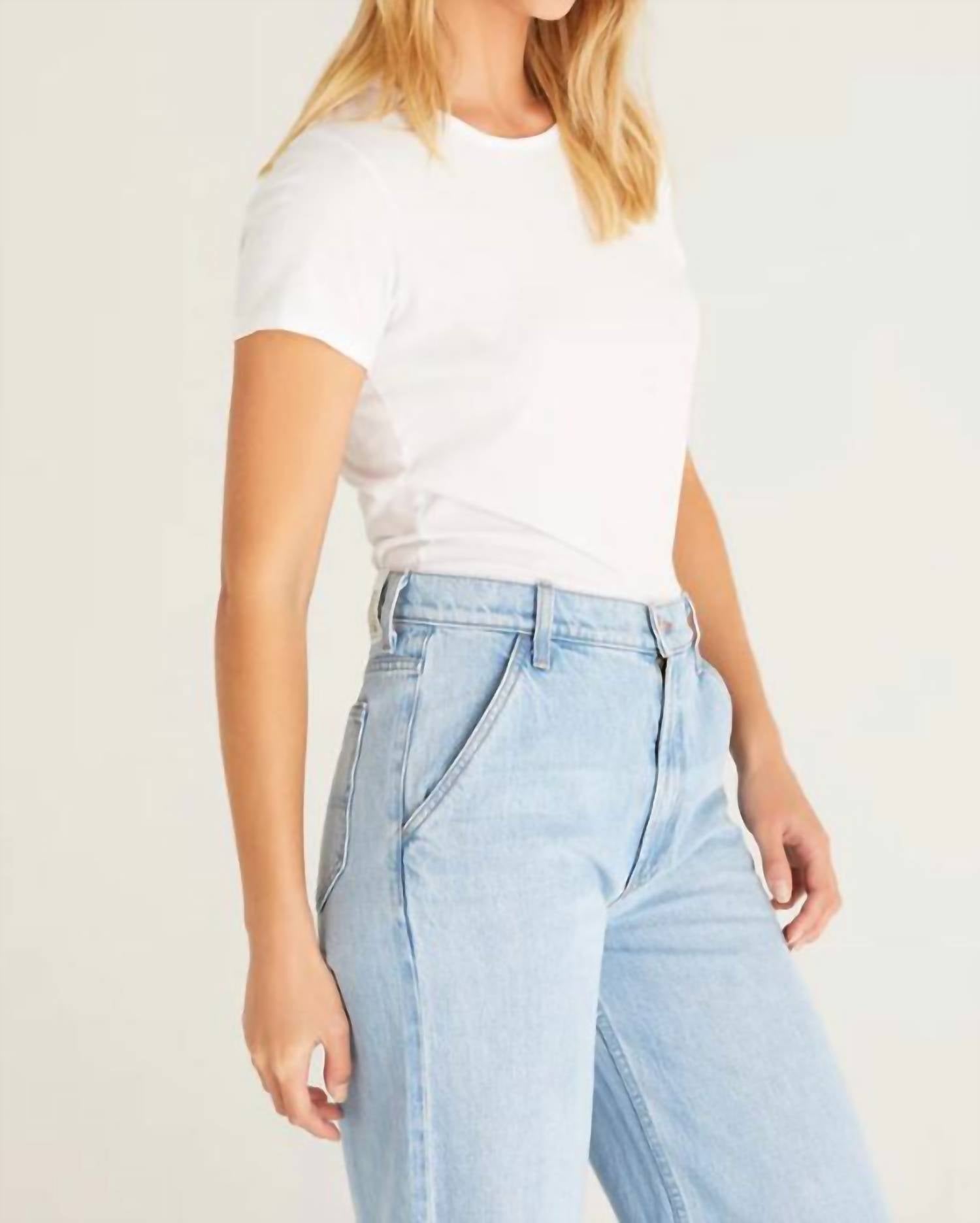 Z Supply Classic Short Sleeve Tee in white - women's t-shirt - alternate view