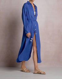 Elan - Solid Maxi Shirt Dress