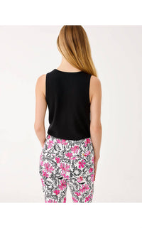 Lilly Pulitzer Harp Sweater Shell Top in black - women's tank top - detail view