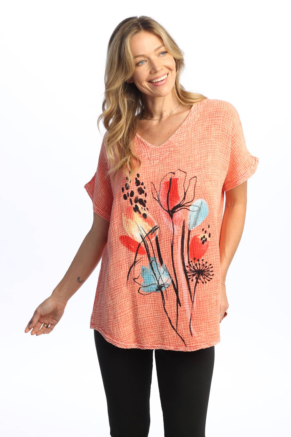 Jess & Jane - Mineral Washed Double Gauze Top