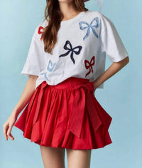 Peach Love - Bubble Hem Mini Skirt