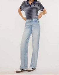 Kancan - Mid Rise Wide Leg Trousers