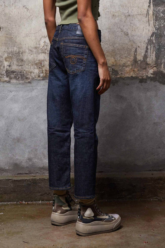 R13 - Women's Boy Straight Cropped Jeans