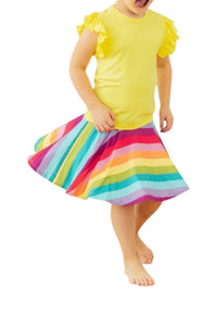 Mila & Rose - Girls Cheerful Stripes Skort