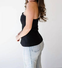 French Connection - Structured Tweed Strapless Top