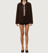 Loucia - Iris Suede Button Front Jacket