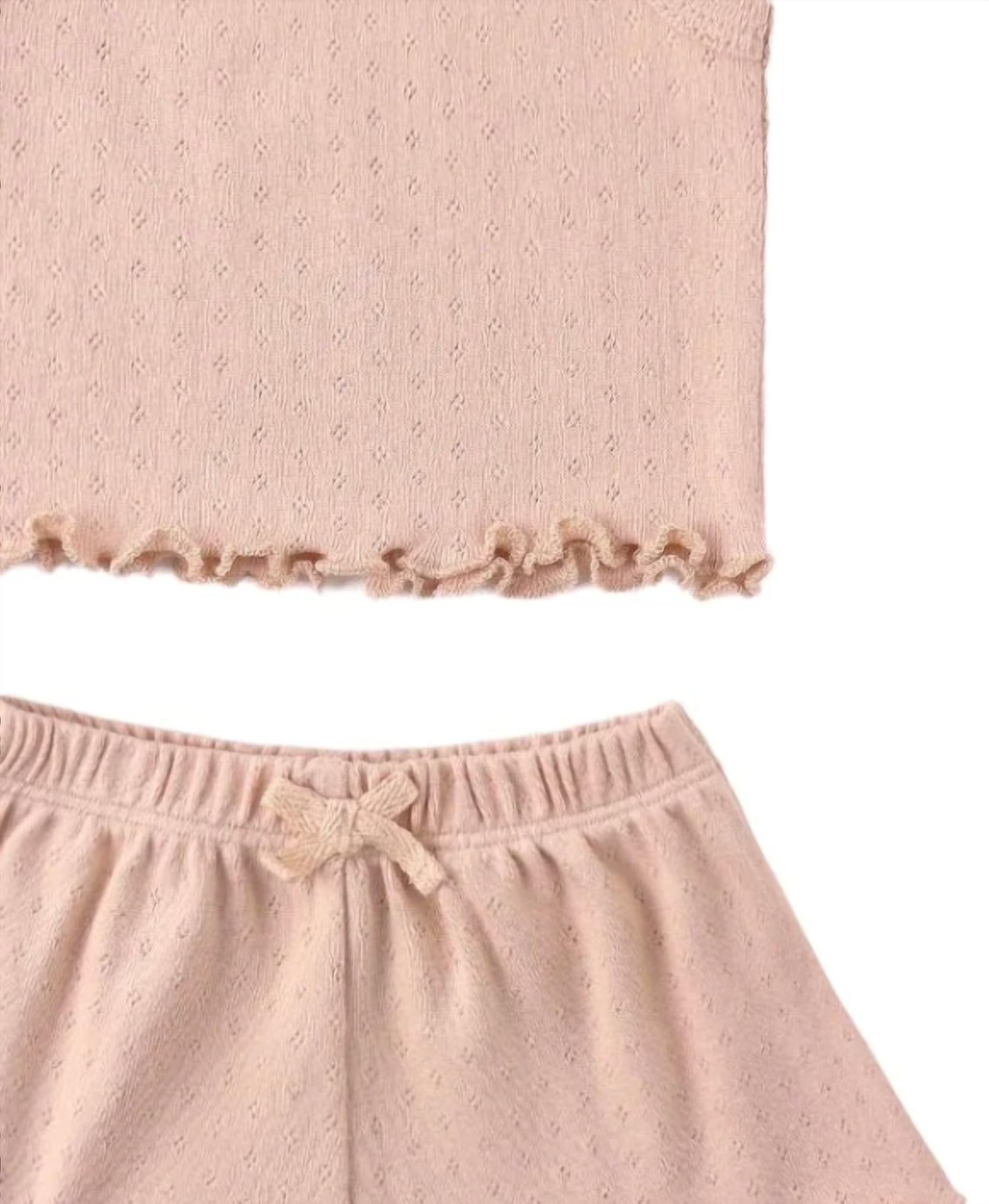 Quincy Mae - Girl's Pointelle Tank and Shortie Set
