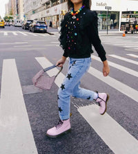 Lola + The Boys - Ruffle Rainbow Gem Shirt