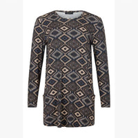 SUNDAY Women's Long Sleeve Tunic in brown - women's shirt
