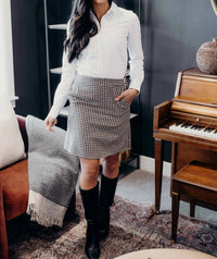 Mikarose - Houndstooth Mini Skirt
