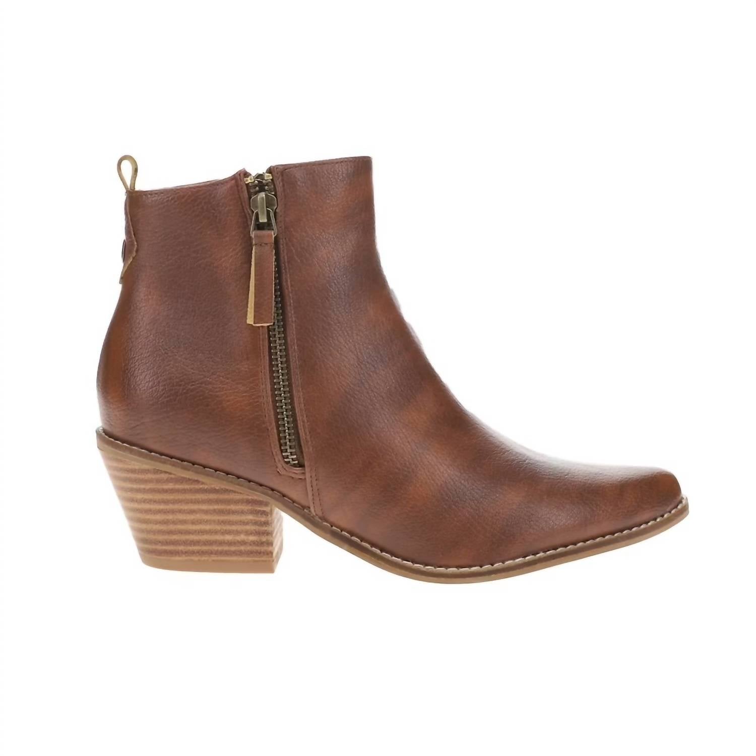 Corkys Footwear Women's Toil N Trouble Bootie in cognac - women's shoe