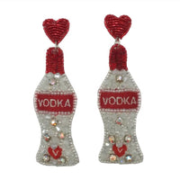 Allie Beads - Women's Heart And Vodka Earrings