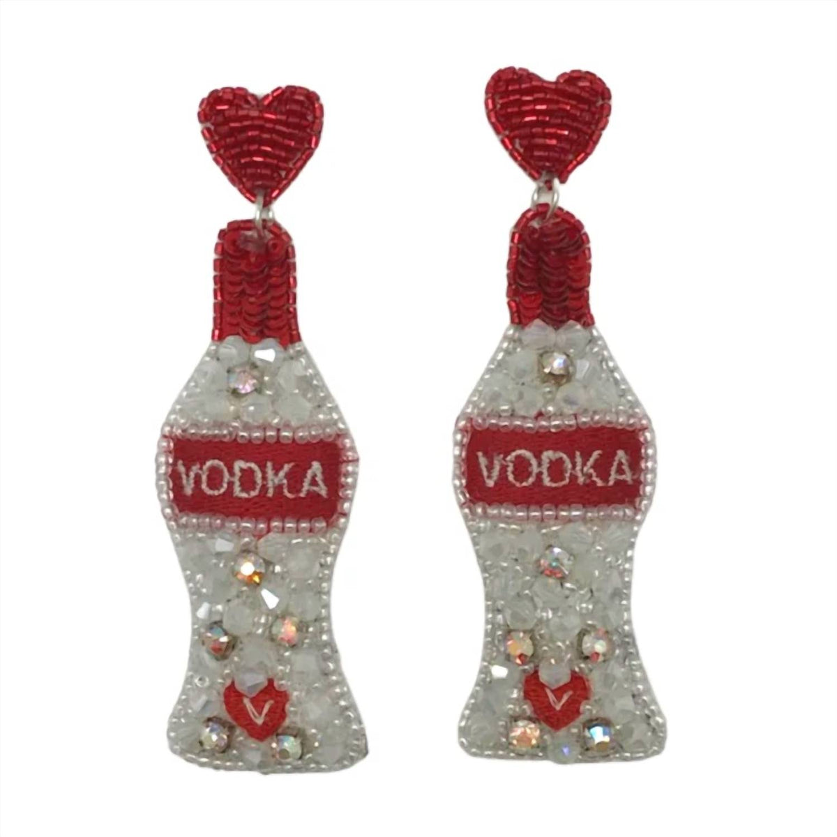 Allie Beads - Women's Heart And Vodka Earrings