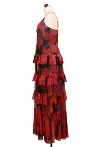 Hutch - Freya Sleeveless Mesh Tiered Maxi Gown