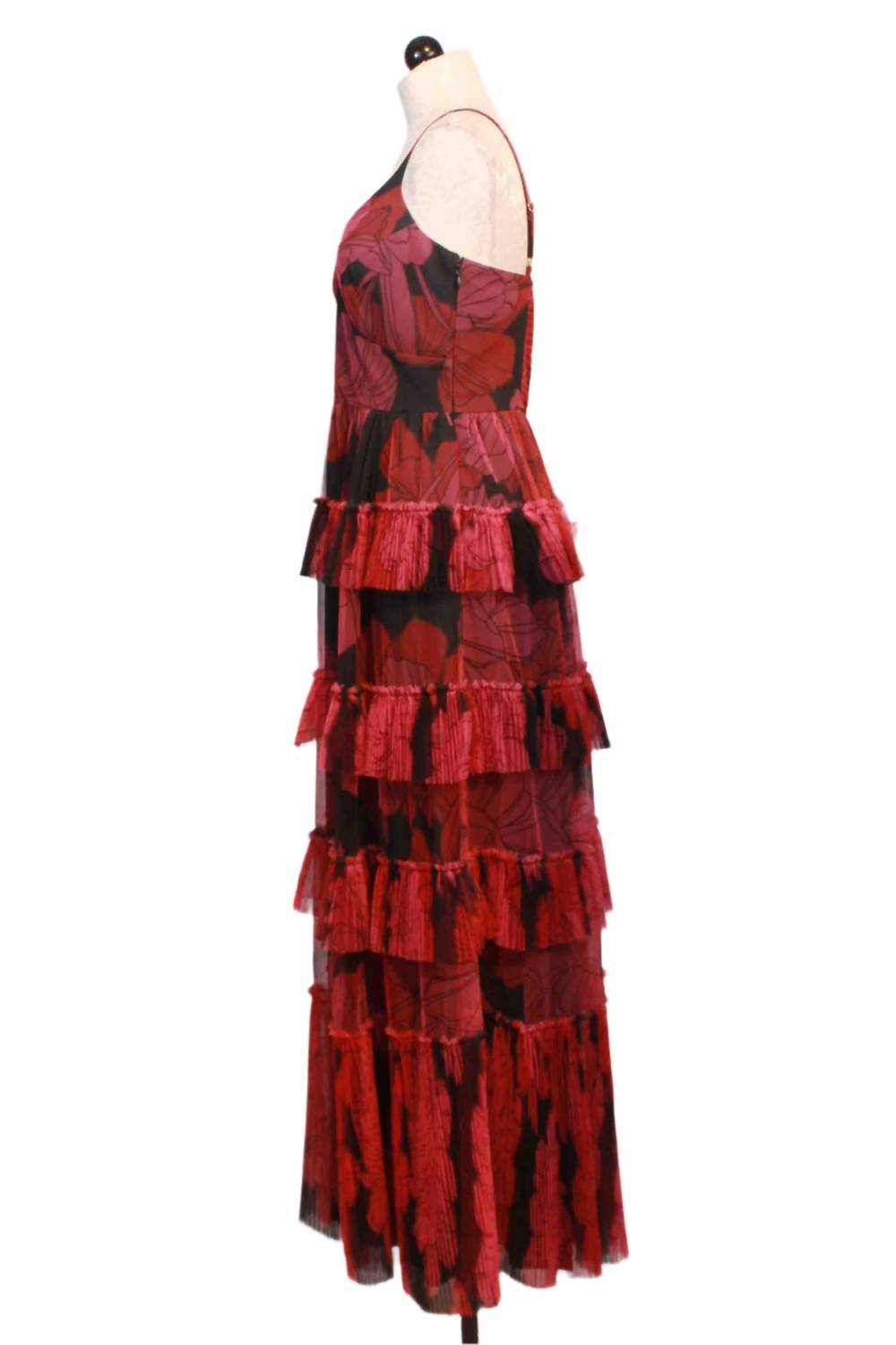 Hutch - Freya Sleeveless Mesh Tiered Maxi Gown
