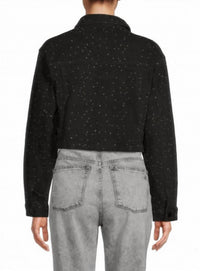 Vintage Havana - Rhinestone Denim Crop Jacket