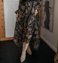 Promesa - Misty Meadow Floral Button-up Maxi Prairie Dress