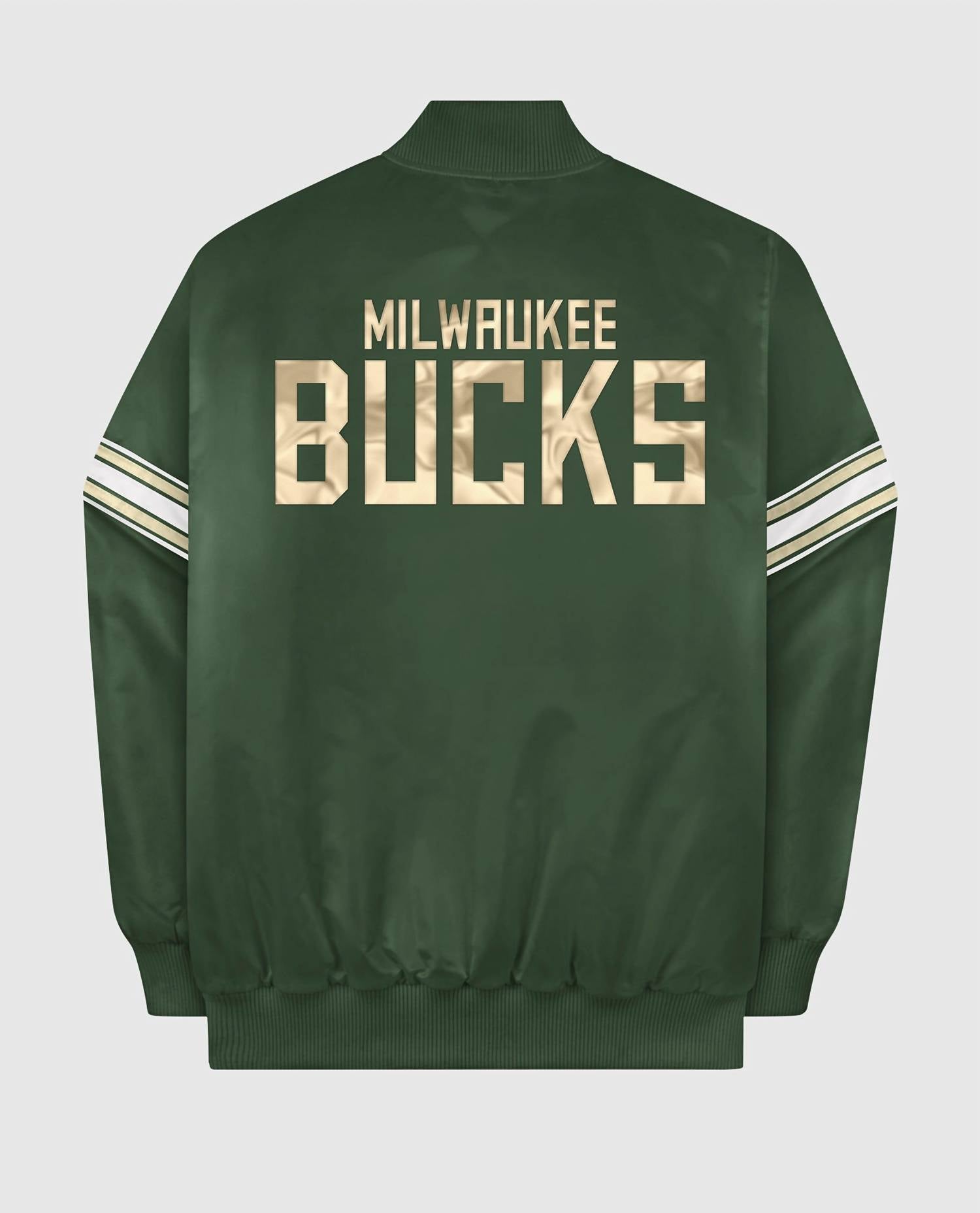 Starter - Men's Milwaukee Bucks Satin Full-snap Jacket
