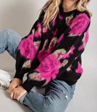 143 Story - Finnegan Fuzzy Flower Sweater