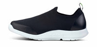 OOFOS Women's Oomg Sport Shoe in white black - women's shoe - detail view