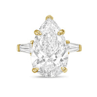 Diana M Jewels - Women's Pear & Baguette Lab-Grown Diamond Ring (10.00 Ct) - Bold