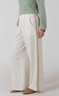 Dex - Crochet Trim Wide Leg Pant