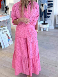 Kerri Rosenthal - Pia Eyelet Button Up Shirt