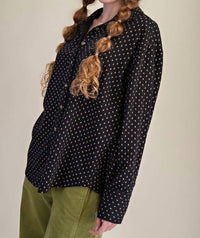 Easel - Floral Printed Washed Gauze Shirt