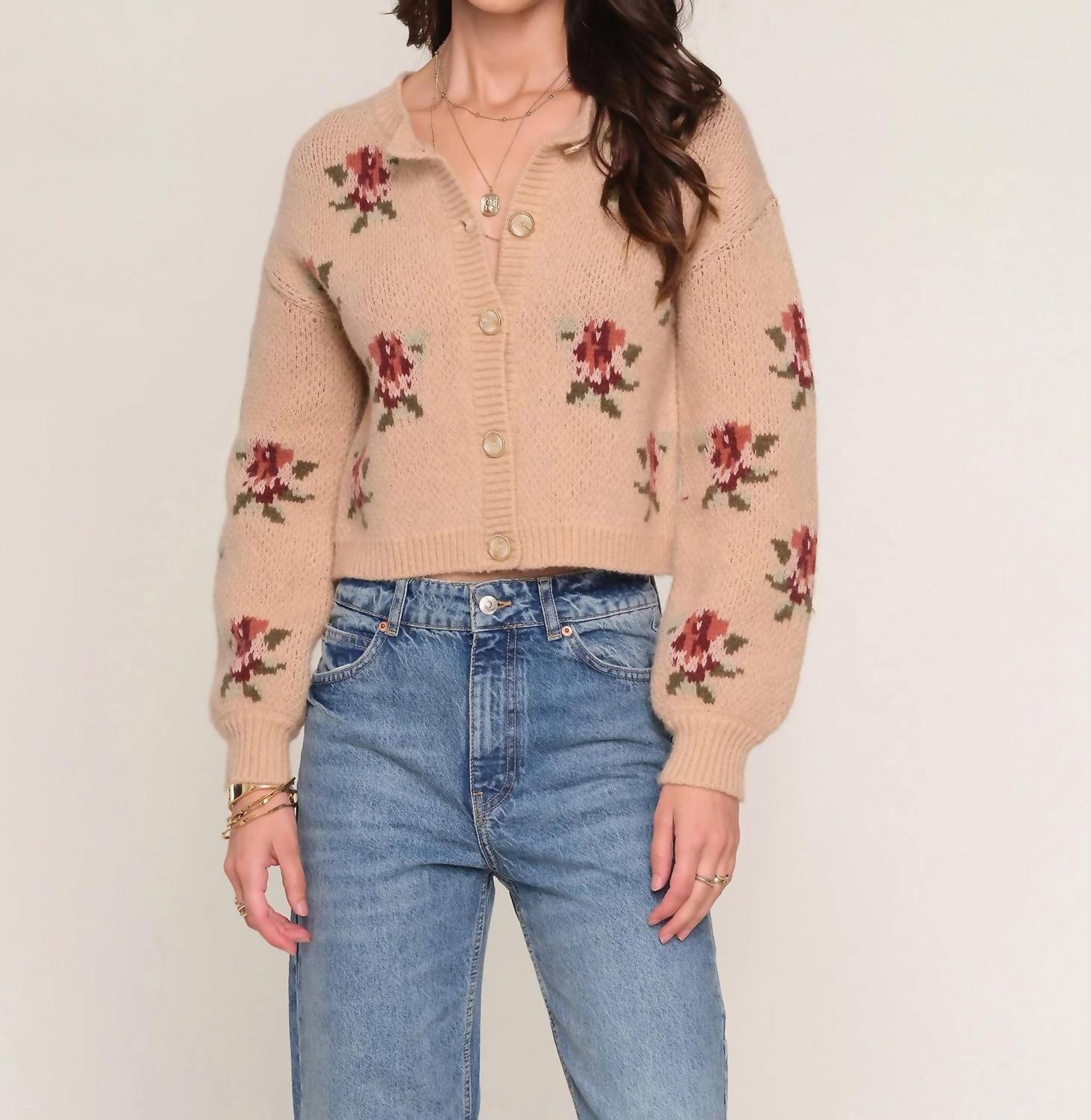 heartloom Louis Cardigan in sand - women's cardigan