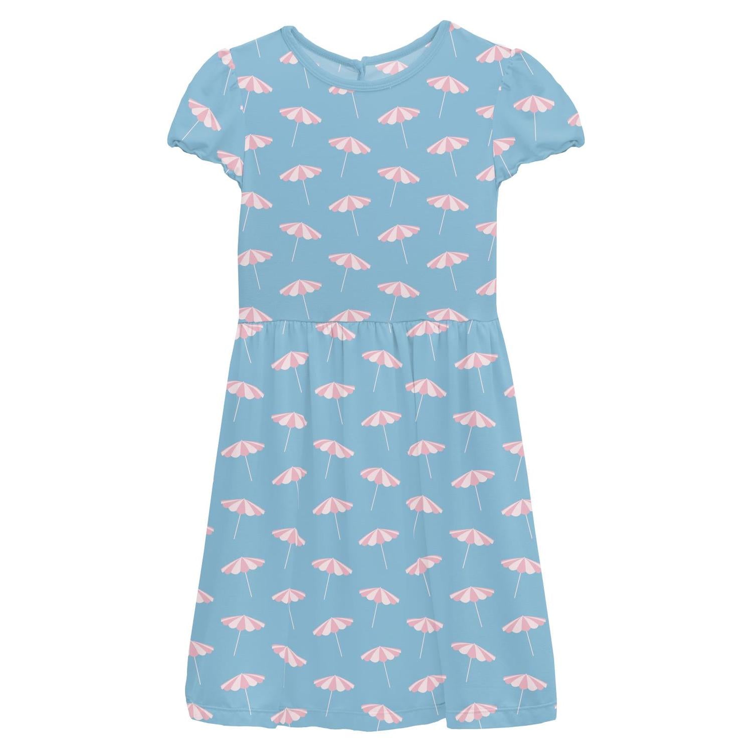 Kickee - Girl's Flutter Sleeve Twirl Dress With Pockets