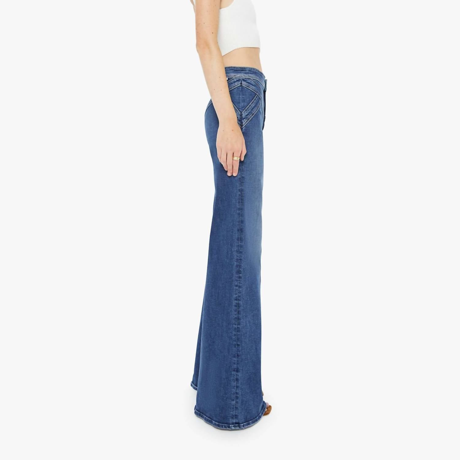 Mother - Criss Cross Roller High Rise Wide Leg Jeans