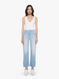 Mother - Rambler Zip Slice Hover Fray Jean
