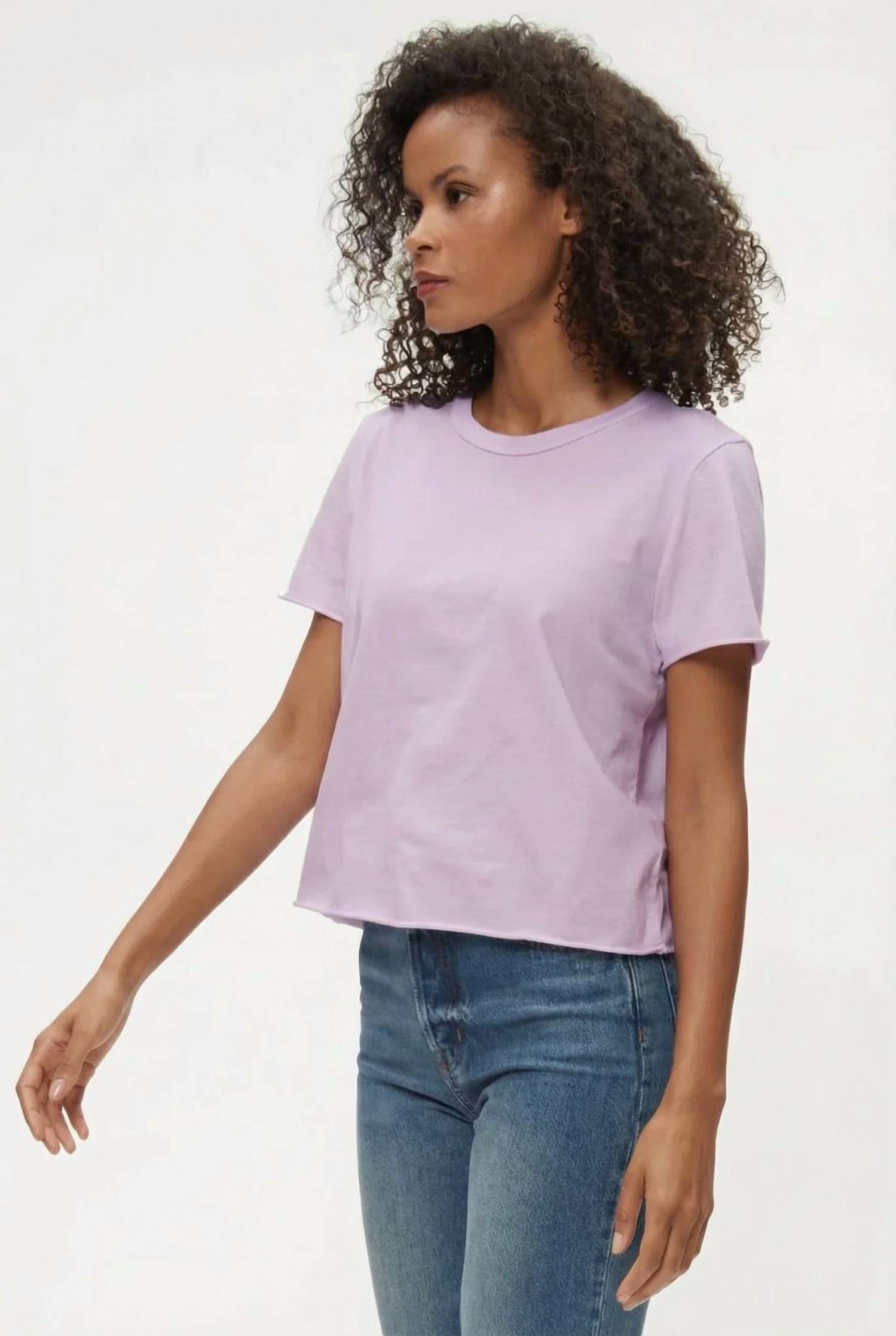 Michael Stars - Jackie Raw Edge Crew Neck Tee