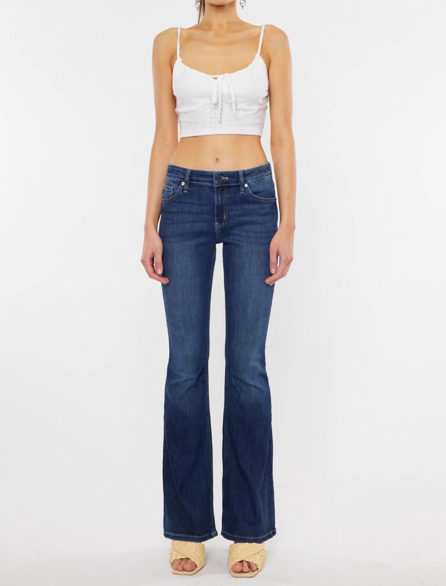 Kancan - Mid-rise Flare Boot Cut Jeans