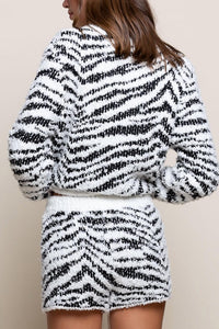 Pol - Fuzzy Zebra Shorts