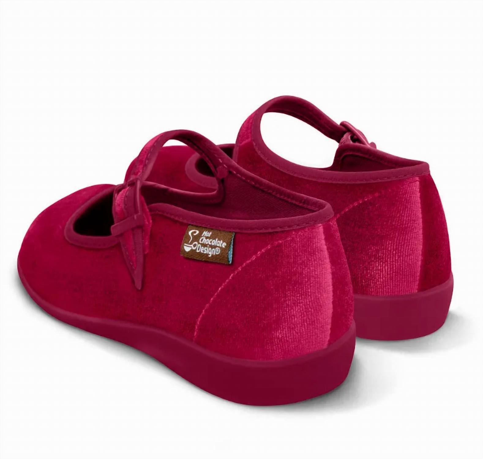 Hot Chocolate Design - Women's Velvet Mary Jane Flat