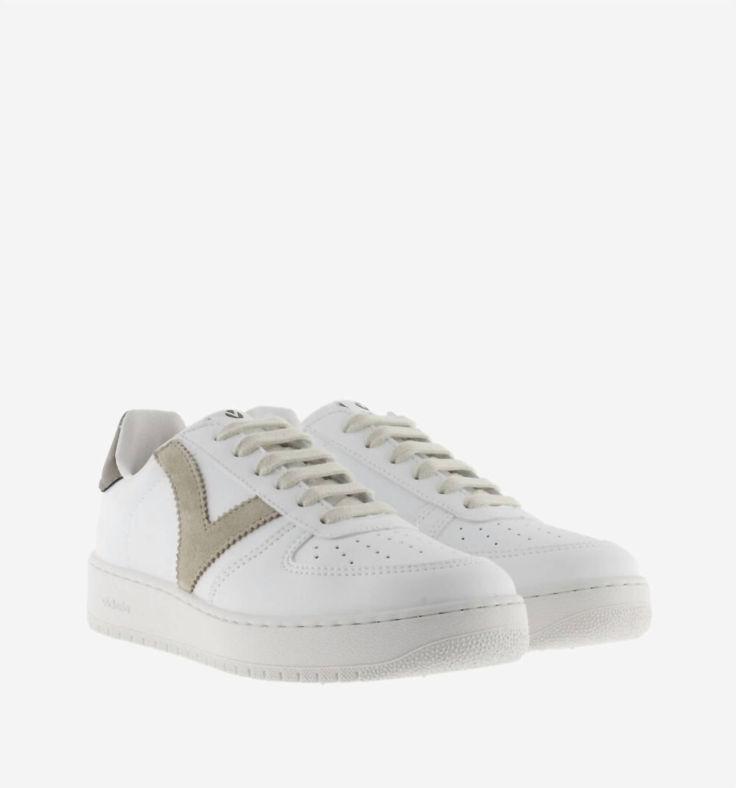 VICTORIA Men's Low-top Lace-up Sneakers in taupe - men's sneaker - view 5