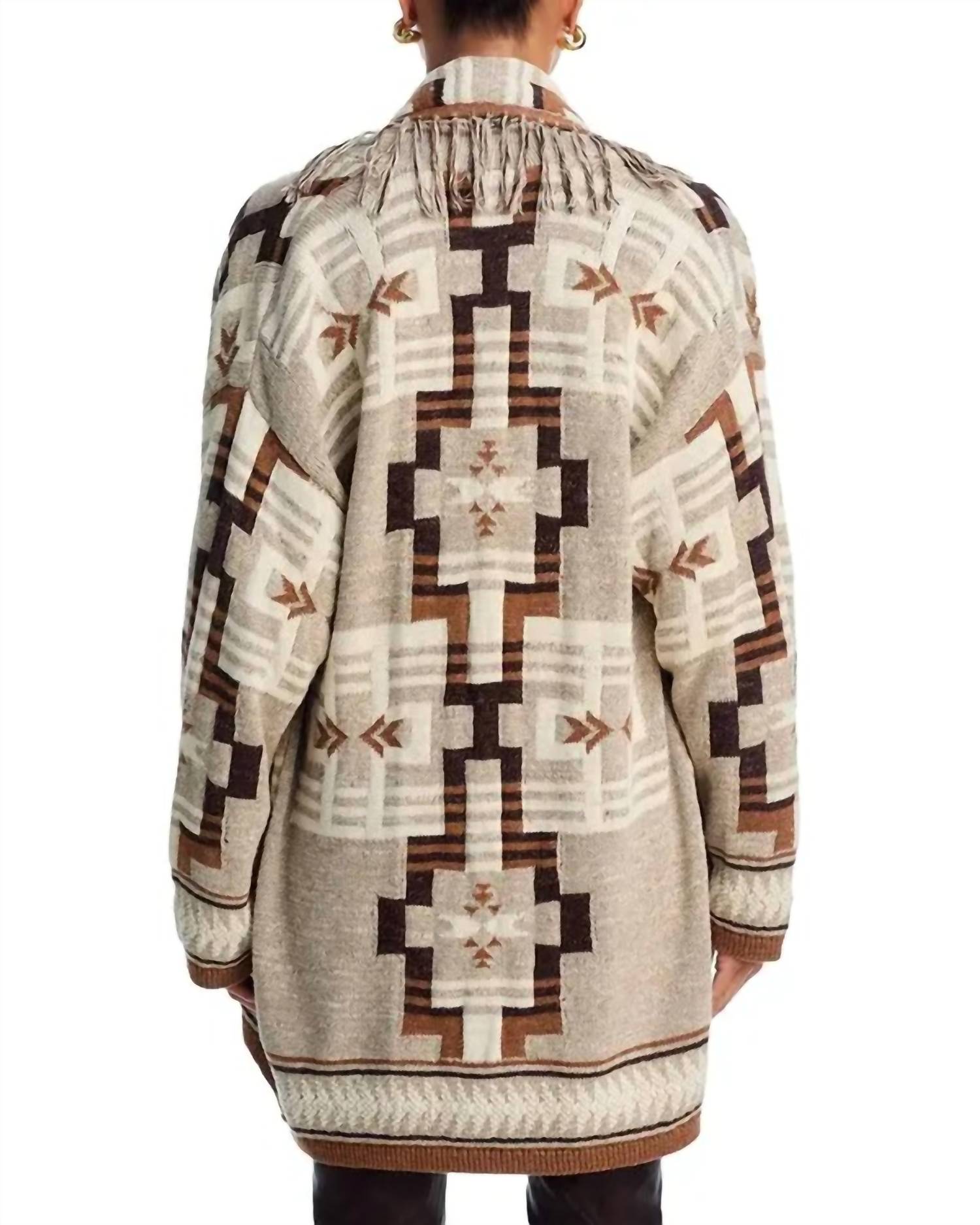 L'Agence - Jair Jacquard Fringe Cardigan