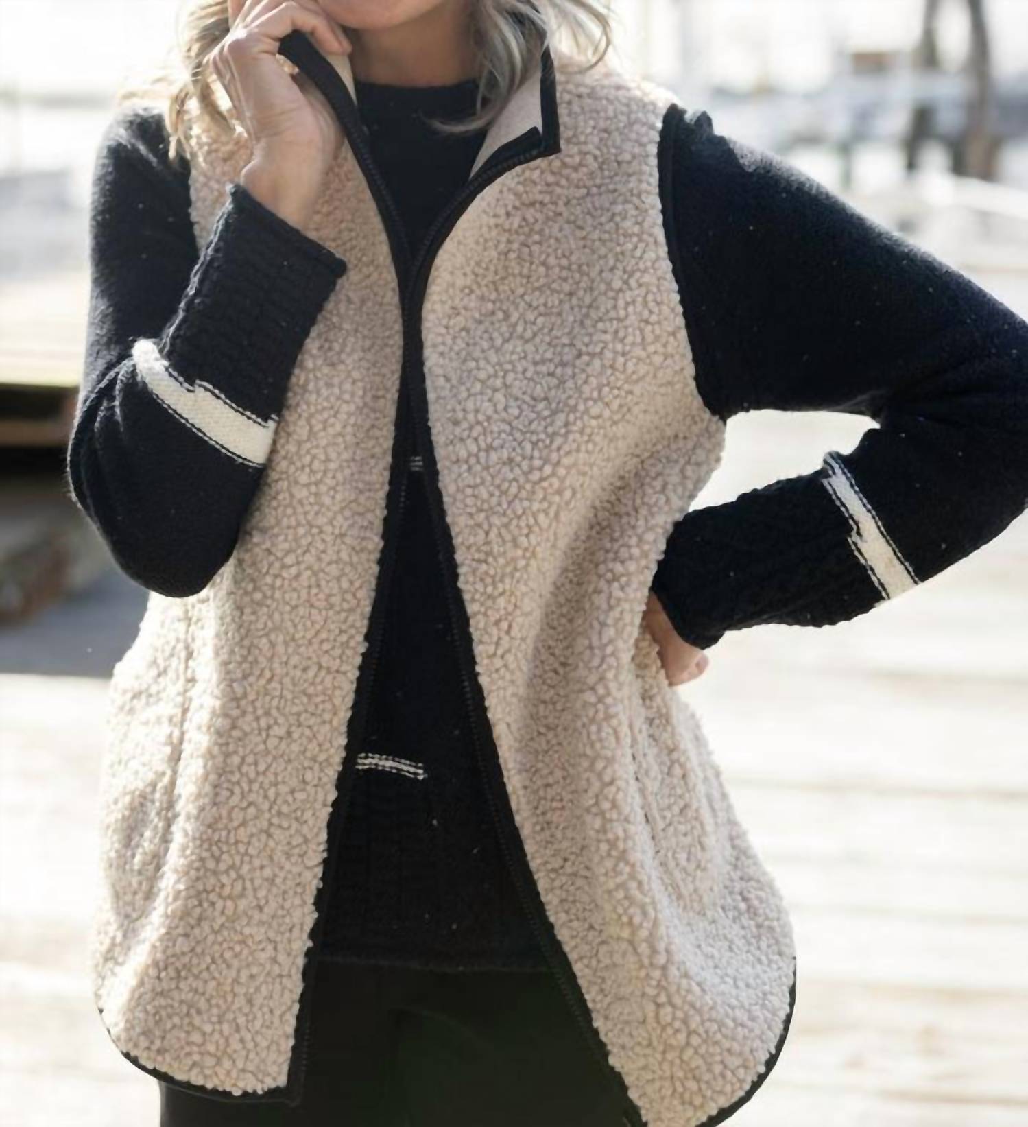Habitat - Reversible Sherpa Faux Suede Vest