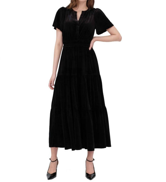 August Sky - Tiered Empire Waist Midi Dress