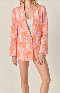 2.7 August Apparel - Floral Jacquard Blazer