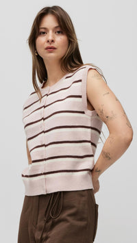 All : Row - Sleeveless Cardigan Top