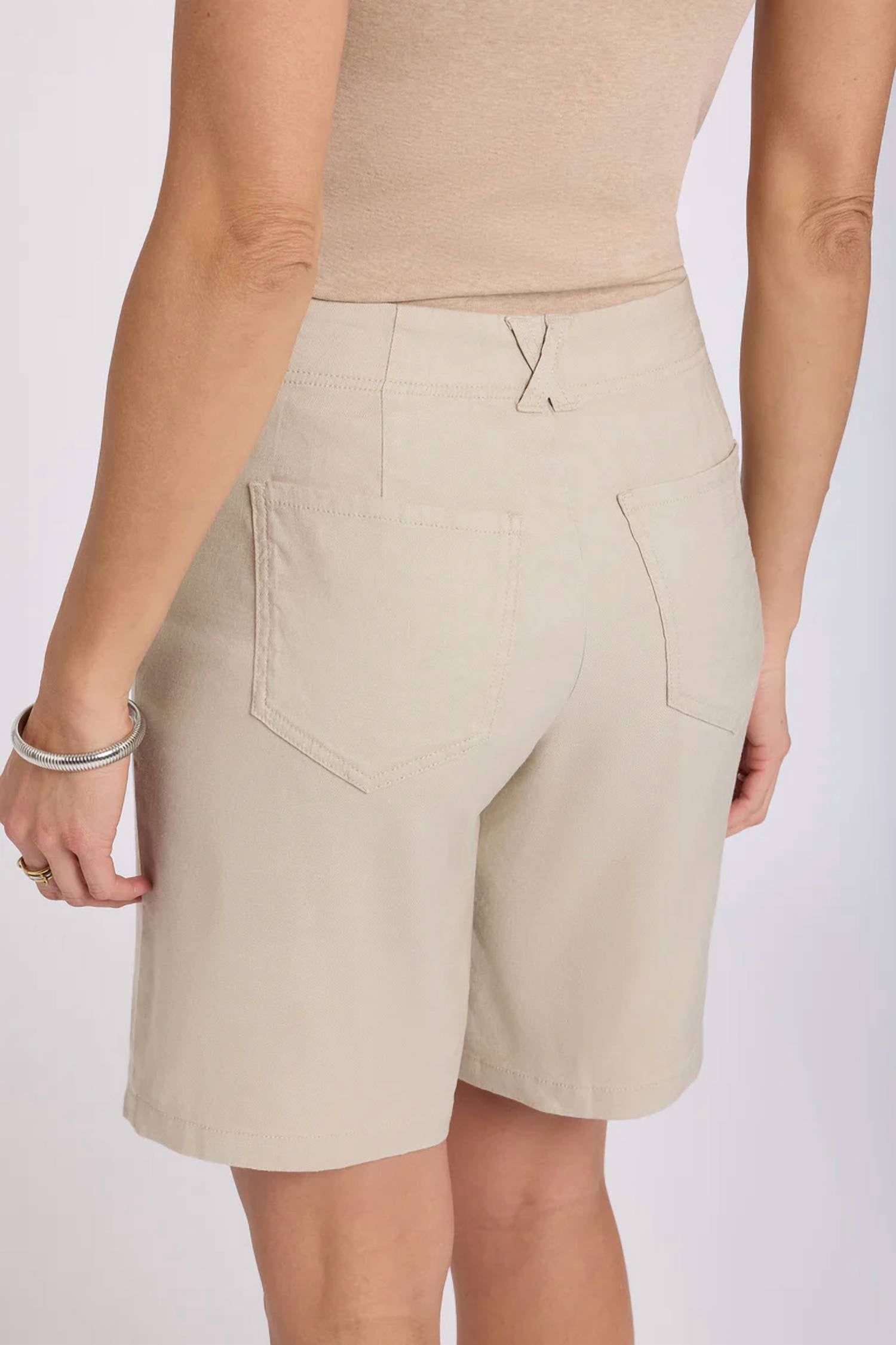 Nydj - Stretch Linen Five-pocket Bermuda Shorts