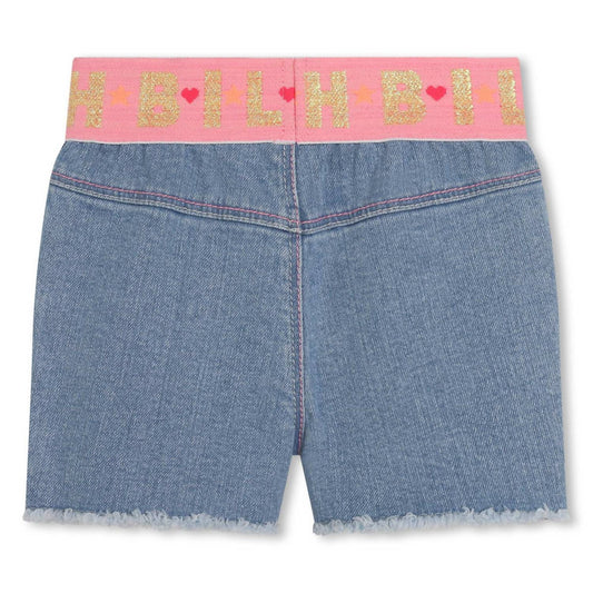 Billieblush - Baby Girls Denim Shorts With Elastic Logo Waist