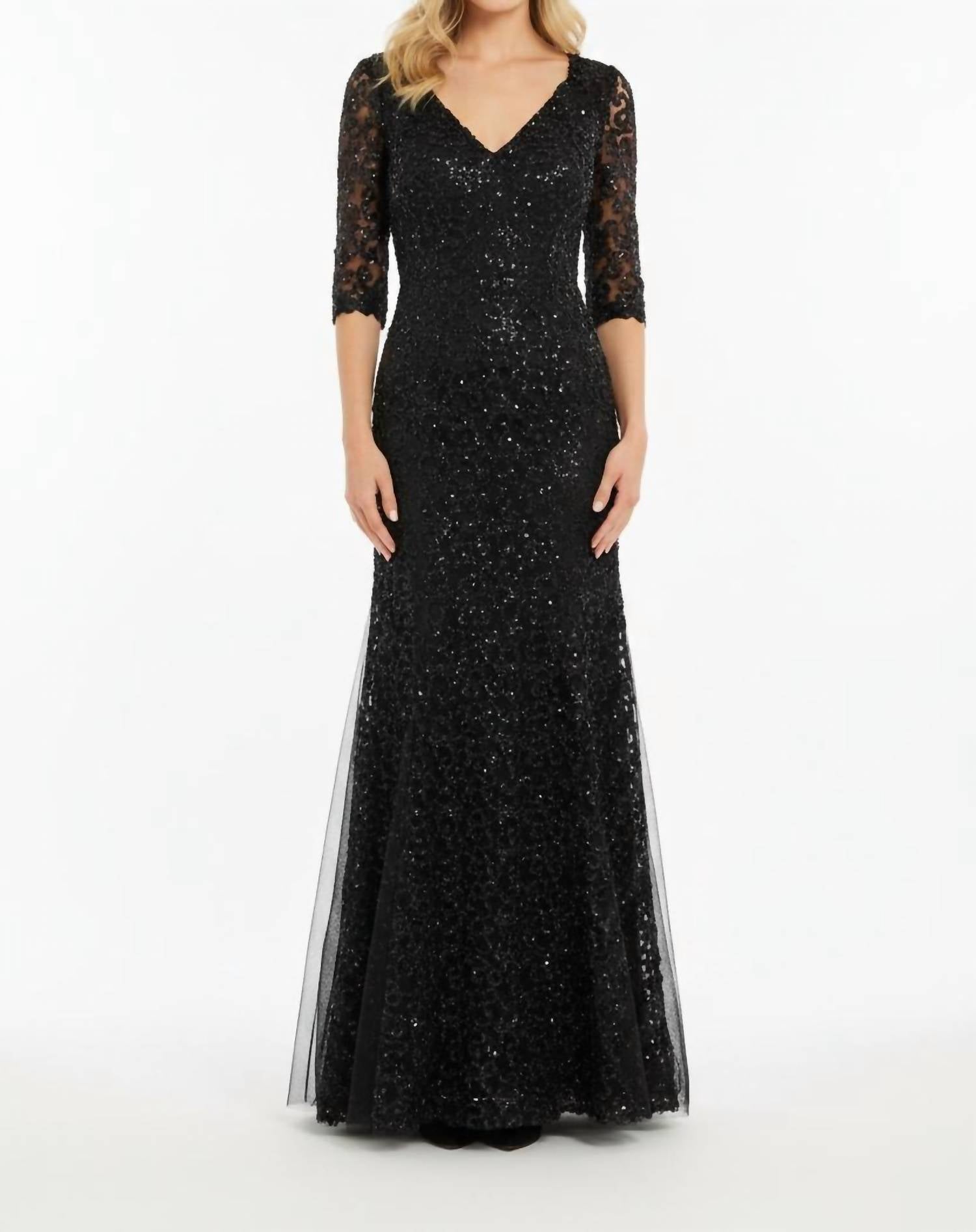 Ysa Makino - Sequined Lace Maxi Dress