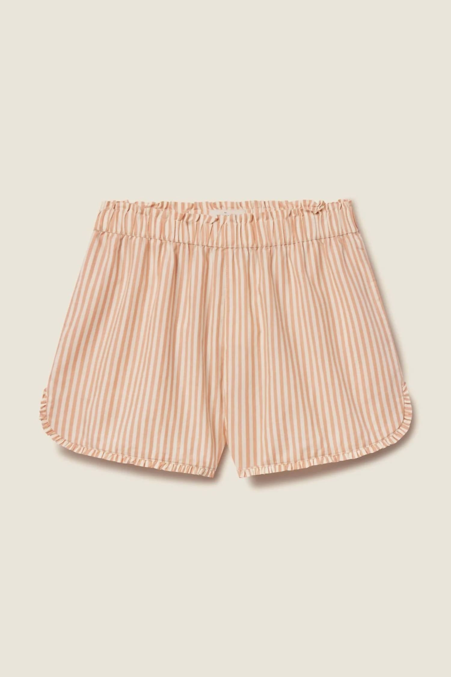 TROVATA Women's Lucille Short Stripe in maple - women's shorts - detail view