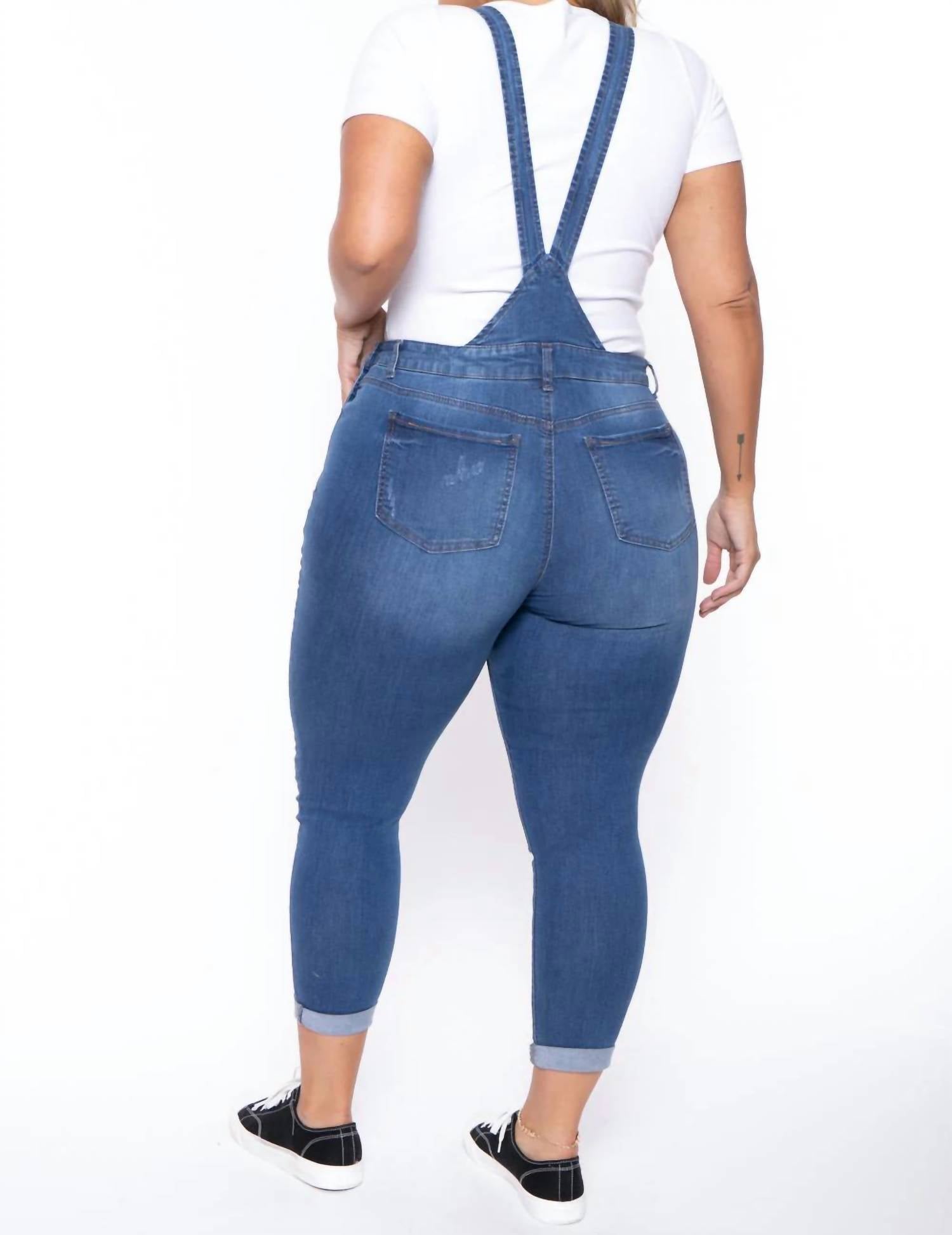 Wax Jean - Distressed Skinny Overall